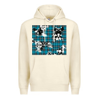 Sandshell winter plaid and cowhide pattern Premium Hoodie - RanaPortraitStore