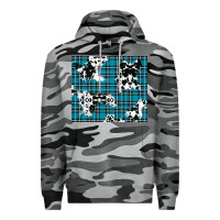Slate Camo winter plaid and cowhide pattern Premium Hoodie - RanaPortraitStore