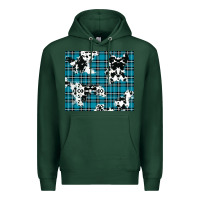 Sports Green winter plaid and cowhide pattern Premium Hoodie - RanaPortraitStore