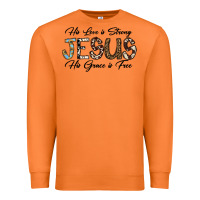 Carrot His Love is Strong Jesus His Grace is Free Premium Sweatshirt - CowhideDigitalArt