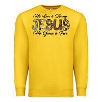 Lemon His Love is Strong Jesus His Grace is Free Premium Sweatshirt - CowhideDigitalArt