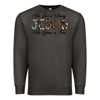 Smoke His Love is Strong Jesus His Grace is Free Premium Sweatshirt - CowhideDigitalArt