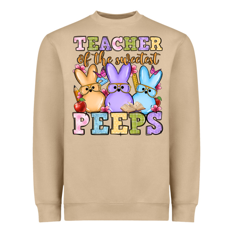 Easter Day Teacher Of The Sweetest Peeps Heavyweight Sweatshirt by OliviaCreatesArt | Teevron
