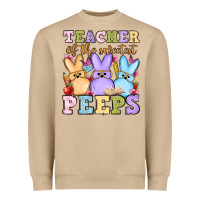 Mushroom Easter Day Teacher of the sweetest peeps Heavyweight Sweatshirt - OliviaCreatesArt