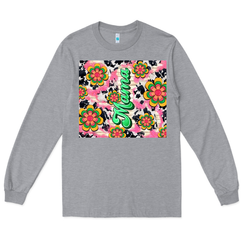 Mama With Hippie Daisies Long Sleeve Tee by TumblerDesignByShophia | Teevron