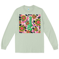Matcha mama with hippie daisies Long Sleeve Tee - TumblerDesignByShophia