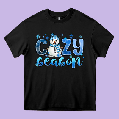 Cozy Season Heavy Core Tee Designed By Maliassmallbusiness