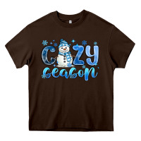 Chocolate Brown cozy season Heavy Core Tee - MaliasSmallBusiness