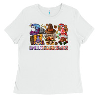 White hallothanksmas gnomies bbs Ladies Tee - BundleAndBundleShop