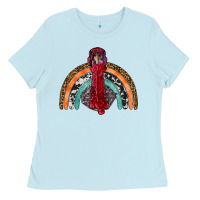 Baby Blue thanksgiving turkey rainbow Ladies Tee - RanaPortraitStore