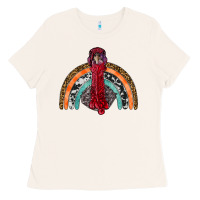 Thanksgiving Turkey Rainbow Ladies Tee | Teevron