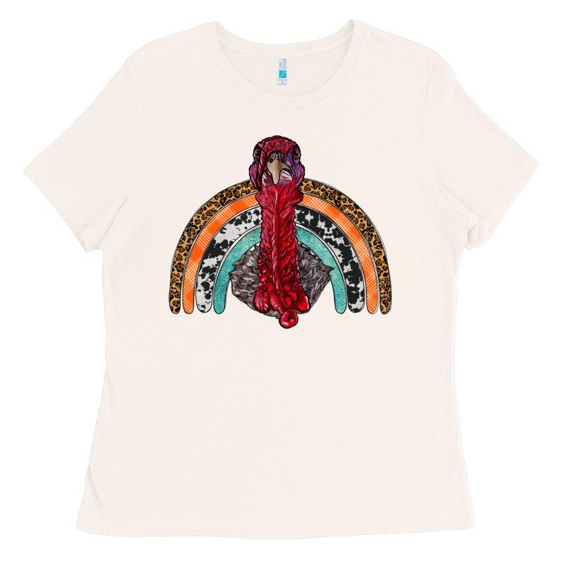 Thanksgiving Turkey Rainbow Ladies Tee by RanaPortraitStore | Teevron