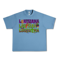 Pebble Blue Louisiana Mardi Gras Urban Heavy Tee - NancyCooperArtShop
