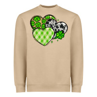 Mushroom St. Patrick's Day cowhide hearts Heavyweight Sweatshirt - OliviaCreatesArt