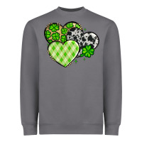 Storm St. Patrick's Day cowhide hearts Heavyweight Sweatshirt - OliviaCreatesArt