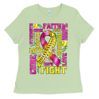 Matcha breast cancer softball ribbon love cure fight bbs Ladies Tee - BundleAndBundleShop