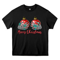 Black merry christmas Heavy Core Tee - MaliasSmallBusiness