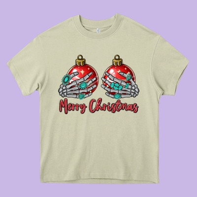 Merry Christmas Heavy Core Tee Designed By Maliassmallbusiness