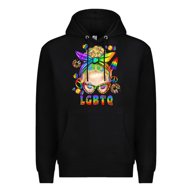 Lgbtq+ Messy Bun With Snacks Premium Hoodie by BundleAndBundleShop | Teevron
