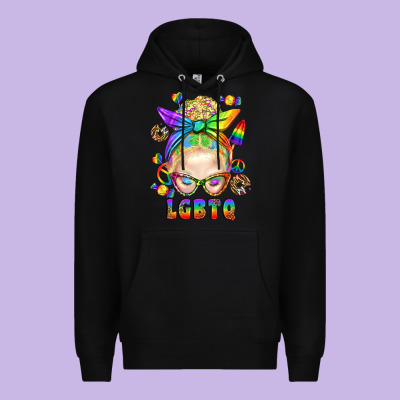 Lgbtq+ Messy Bun With Snacks Premium Hoodie Designed By Bundleandbundleshop