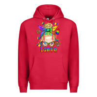 Cardinal LGBTQ+ Messy Bun With Snacks Premium Hoodie - BundleAndBundleShop