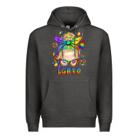 Charcoal Heather LGBTQ+ Messy Bun With Snacks Premium Hoodie - BundleAndBundleShop