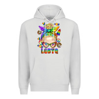Dove Grey LGBTQ+ Messy Bun With Snacks Premium Hoodie - BundleAndBundleShop
