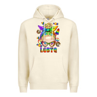 Sandshell LGBTQ+ Messy Bun With Snacks Premium Hoodie - BundleAndBundleShop