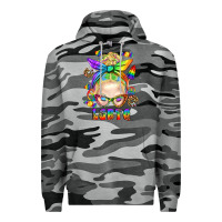 Slate Camo LGBTQ+ Messy Bun With Snacks Premium Hoodie - BundleAndBundleShop