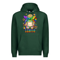 Sports Green LGBTQ+ Messy Bun With Snacks Premium Hoodie - BundleAndBundleShop