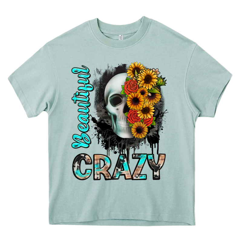 Beautiful Crazy Skull Heavy Core Tee by JahusDesignShop | Teevron