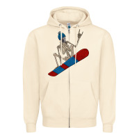 Sandshell skeleton snowboard Zipper Hoodie - FaDigitalArtStudio
