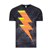 Cloud Black LIGHTNING BOLT Vintage Tee - baoMotion