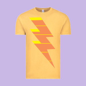 Lightning Bolt Vintage Tee Designed By Baomotion