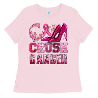 Bubblegum Pink crush cancer high heels bbs Ladies Tee - BundleAndBundleShop
