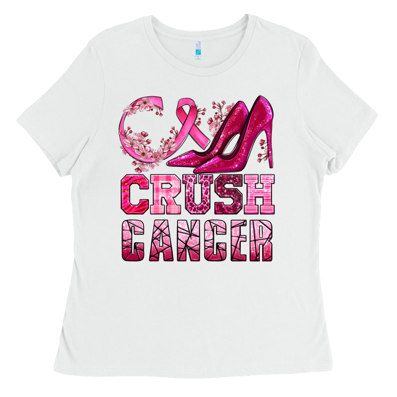 Crush Cancer High Heels Bbs Ladies Tee by BundleAndBundleShop | Teevron