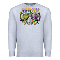 Heather Grey mardi gras dude Premium Sweatshirt - SublimationCraftShop