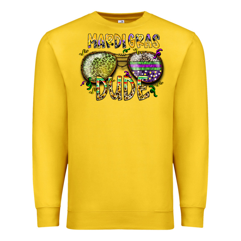 Mardi Gras Dude Premium Sweatshirt by SublimationCraftShop | Teevron