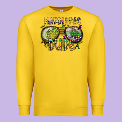 Mardi Gras Dude Premium Sweatshirt Designed By Sublimationcraftshop