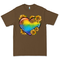 Cacao Pride Heart And Sunflower Premium Tee - BundleAndBundleShop
