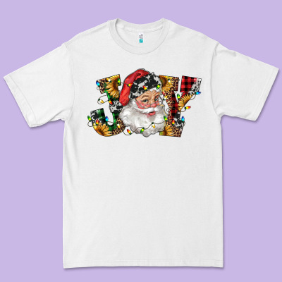 Santa Joy With Sunflowers Premium Tee Designed By Ranaportraitstore