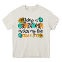 Cream Being a Grandma Makes My Life Complete Heavy Core Tee - MaliasSmallBusiness
