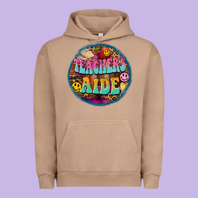 Western Groovy Teachers Aide Urban Hoodie Designed By Barkaloodesign