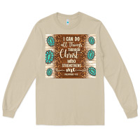 Mushroom i can do all things through christ who strengthens Long Sleeve Tee - TumblerDesignByShophia
