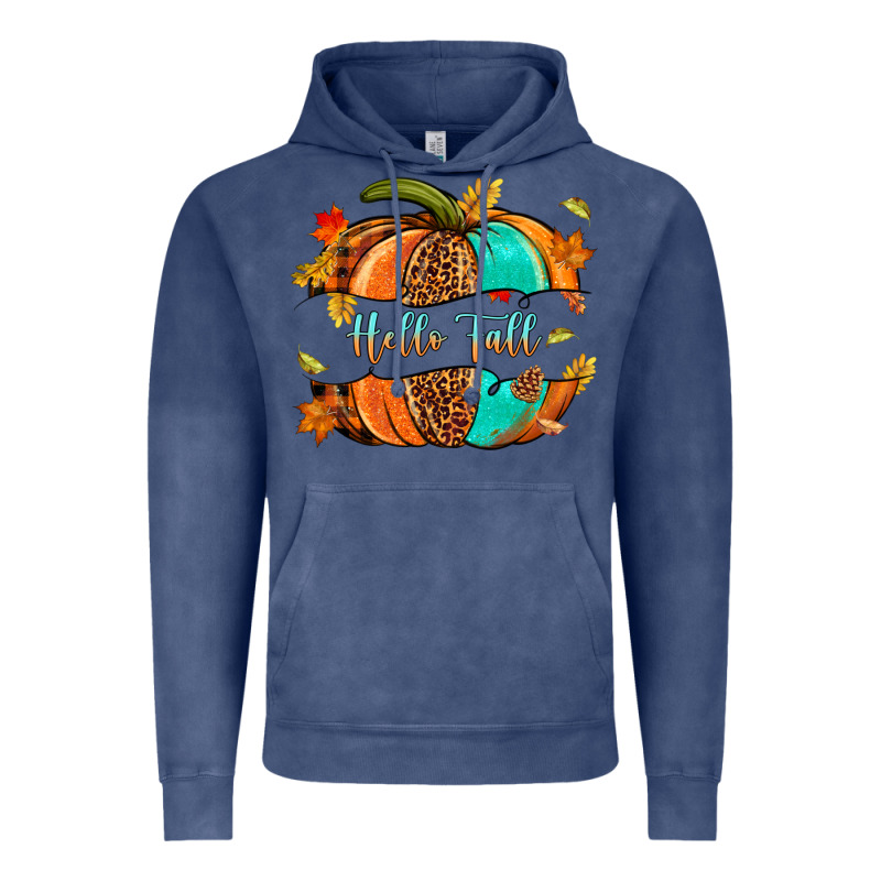 Pumpkin Hello Fall Vintage Hoodie by NancyCooperArtShop | Teevron