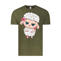 Vintage Olive cute sheep Vintage Tee - texasbilliewilder