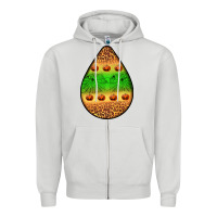 Dove Grey halloween pumpkin teardrop Zipper Hoodie - BundleAndBundleShop