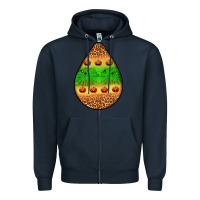 Navy halloween pumpkin teardrop Zipper Hoodie - BundleAndBundleShop