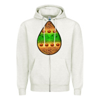 Oatmeal Heather halloween pumpkin teardrop Zipper Hoodie - BundleAndBundleShop