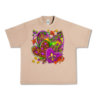 Burro Mardi Gras hearts Urban Heavy Tee - NancyCooperArtShop
